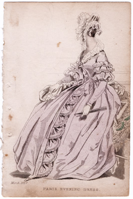 PARIS EVENING DRESS
(March, 1837) 